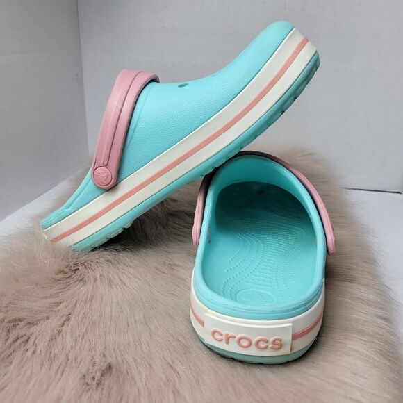 Crocs Cotton Candy Blue Slip On Waterproof Clogs  Shoes W7 M9 - Picture 5 of 9